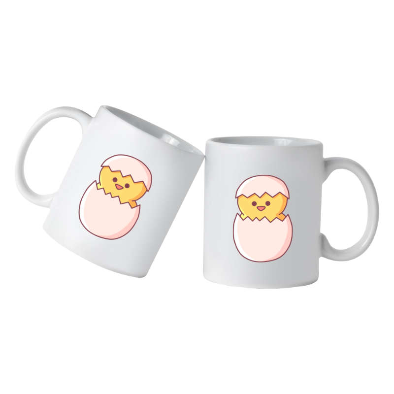 Printed Mug - Cute Baby Chick in Egg