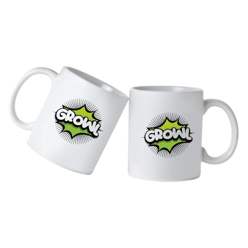Printed Mug -Growl Printed Mug