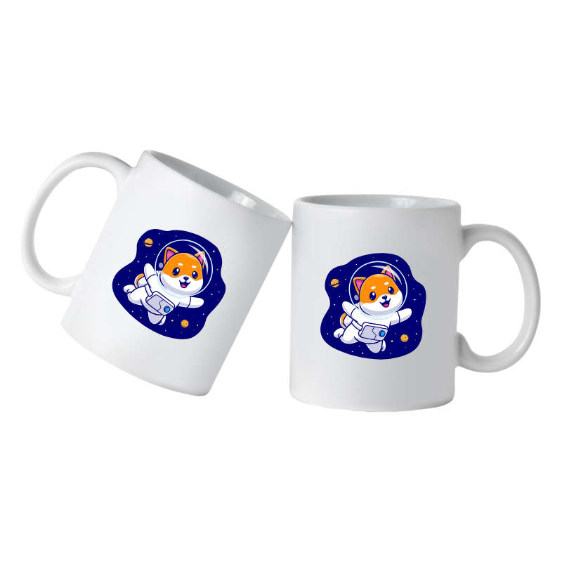 Printed Mug - Dog in Space