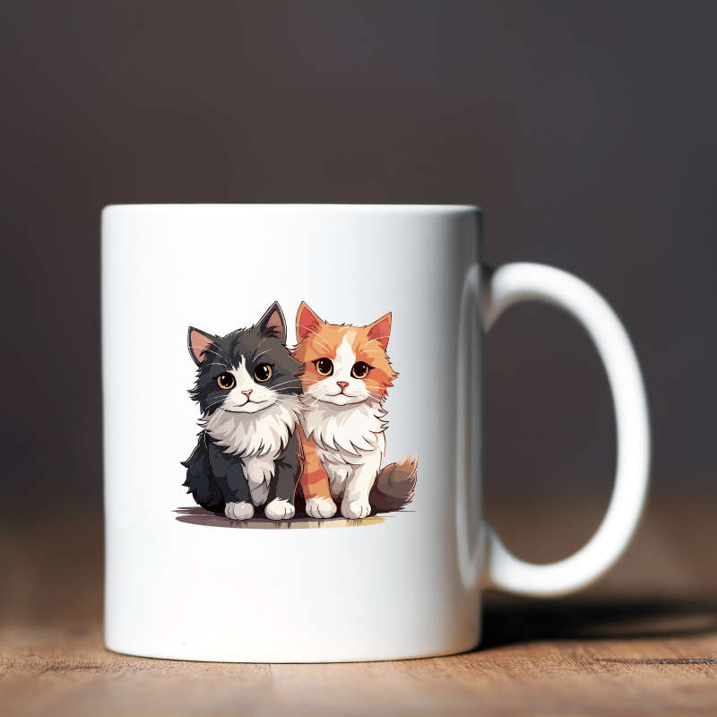Printed Mug -2 Cats