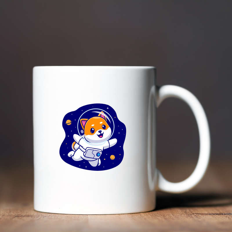 Printed Mug - Dog in Space