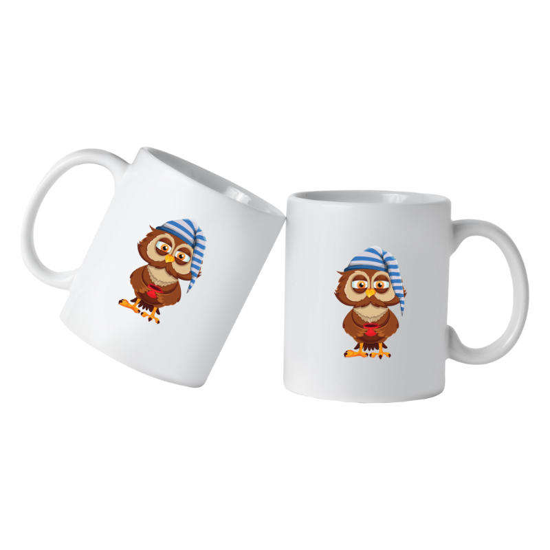 Printed Mug -Sleeply Owl  (B)