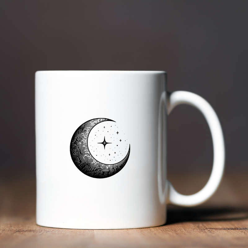 Printed Mug -Moon