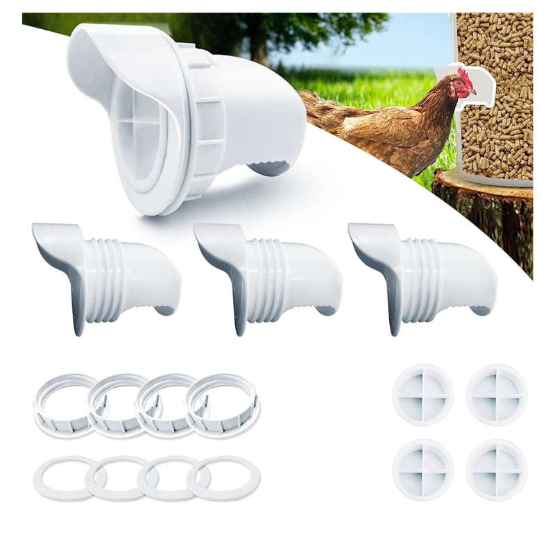 Chicken Feeder Plastic DIY Four Combo Set (4 Pack)