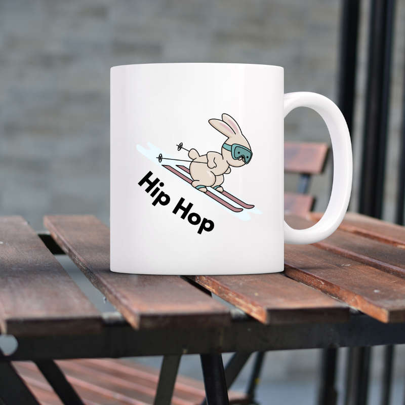 Printed Mug - Hip Hop Rabbit Printed Mug