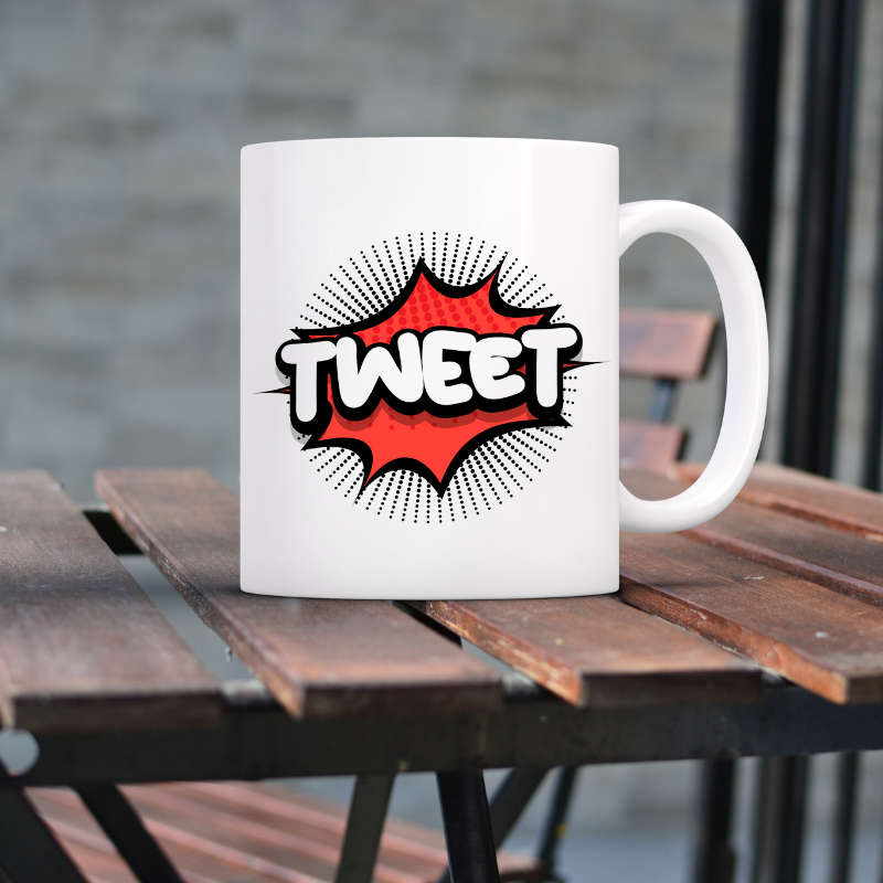 Printed Mug - Tweet Printed Mug