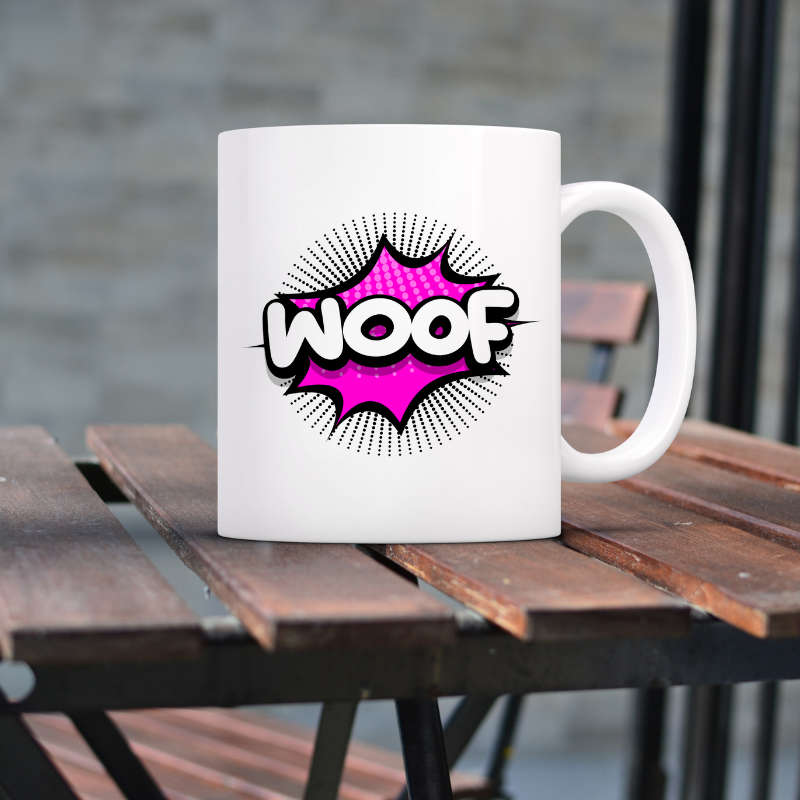 Printed Mug -Woof Printed Mug