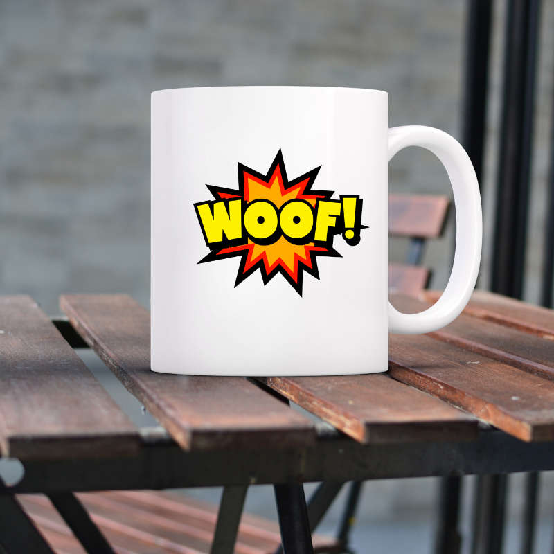 Printed Mug - Woof! Printed Mug
