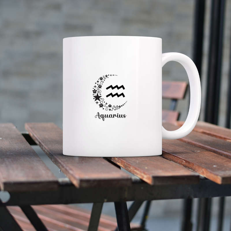 Printed Mug -Zodiac - Aquarius