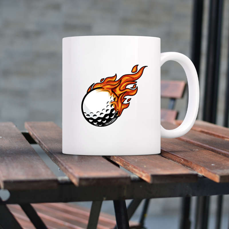 Printed Mug - Hot Golf Ball