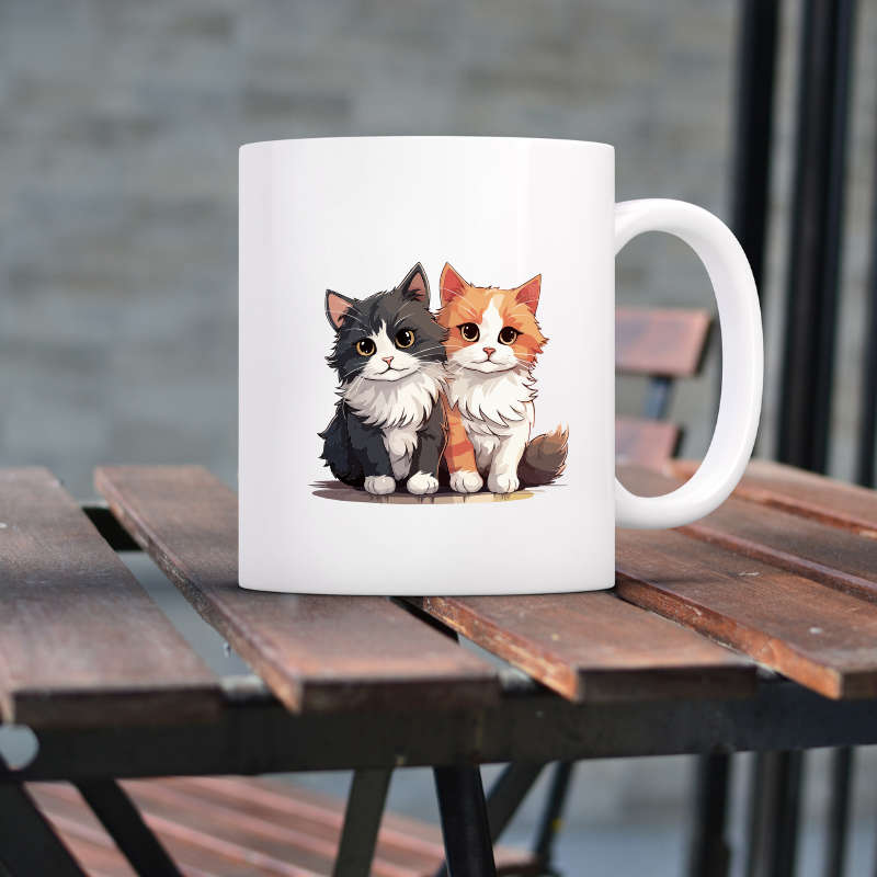 Printed Mug -2 Cats