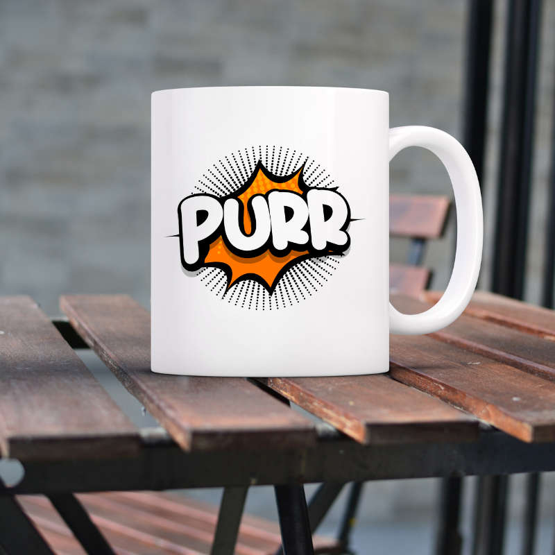 Printed Mug -PURR Printed Mug