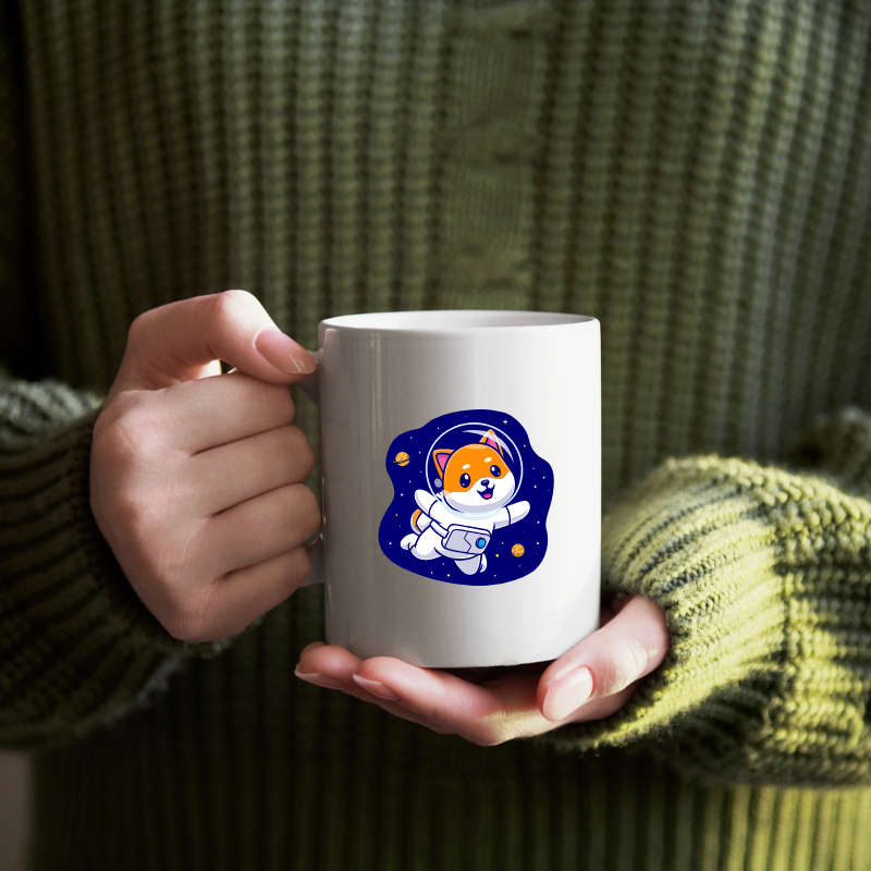 Printed Mug - Dog in Space