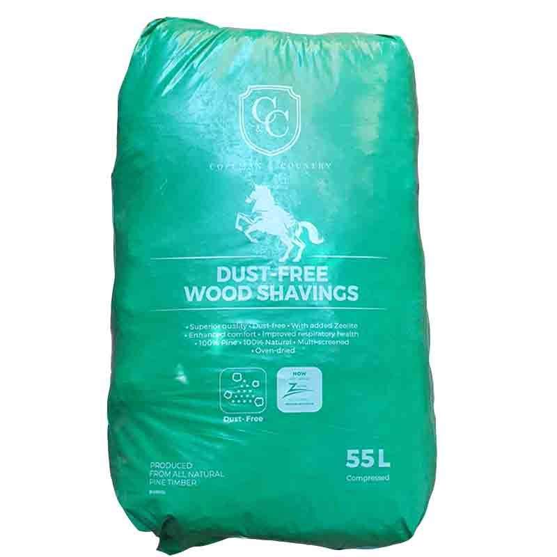 Wood Shavings - Dust Free 55L Semi Compressed Bag Oven Dried 100% Pine