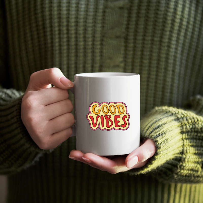 Printed Mug -Good Vibes