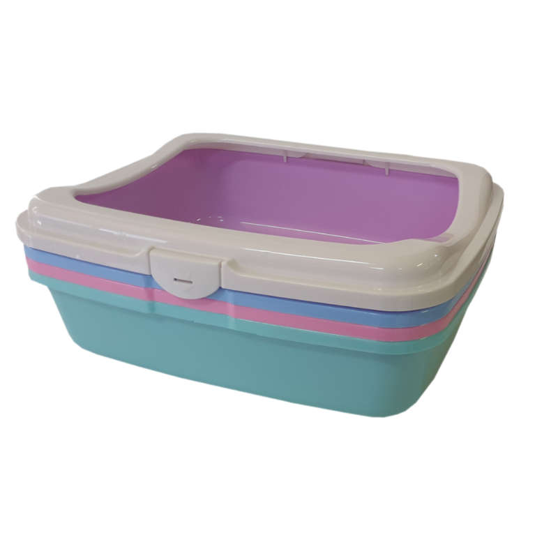 Cat Pet Litter Box & Litter Scoop Assorted Colours - Purple