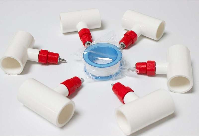 Chicken Waterer Nipples with PVC Tee Fittings - 10 PCS