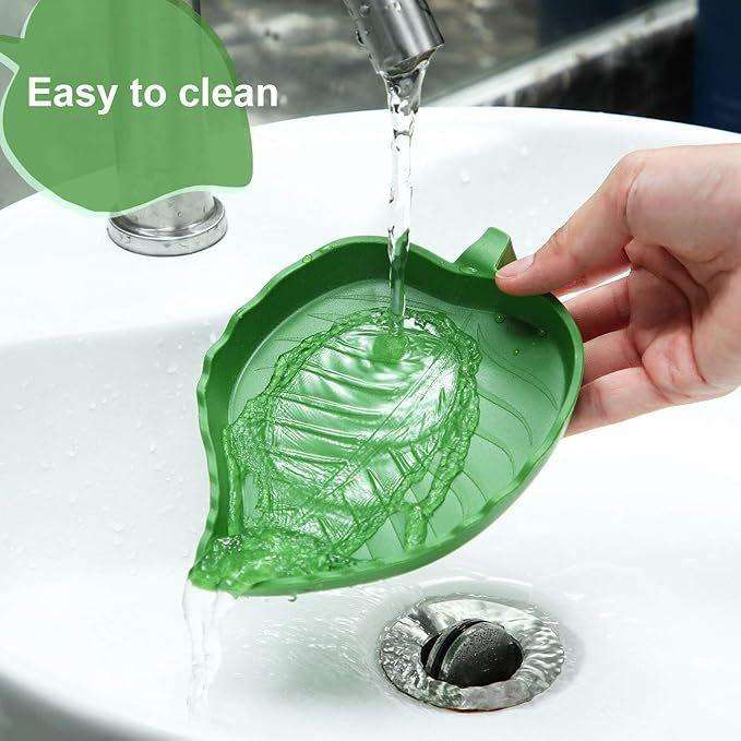 Reptile Plastic Drinking or Eating Leaf -Shaped Bowl 2 pack