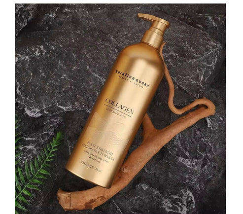 Keratine Queen Sulfate Free Moisturizing Collagen Brazilian Gold Shampoo