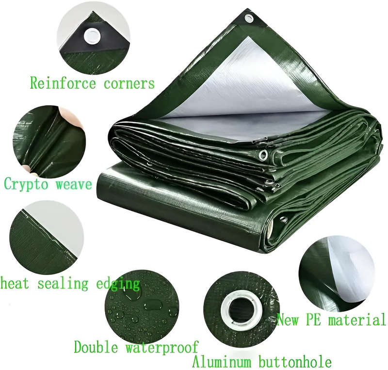 Multi Purpose Waterproof Cover Waterproof Poly Tarp Cover - XL ( 6m x 9m )