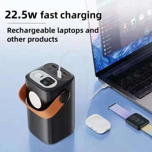 60000mAh large capacity power bank 22.5W fast charging with LED light