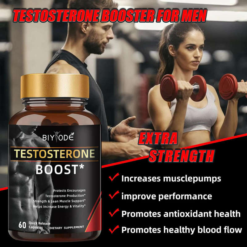Men's Testosterone Booster - Stamina, Endurance- 60 Caplets