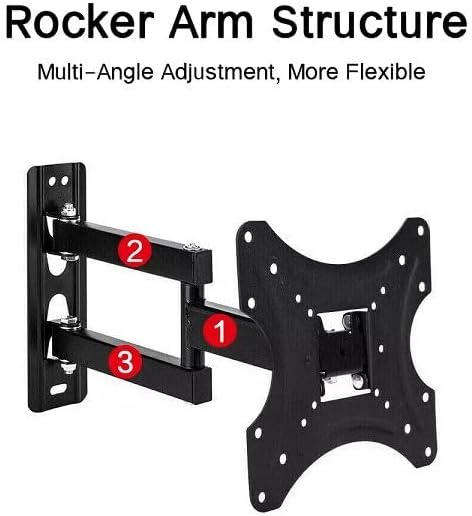 LCD LED TV Wall Mount Bracket, can tilt up and down 15 degrees, swivel 90 degrees, easy