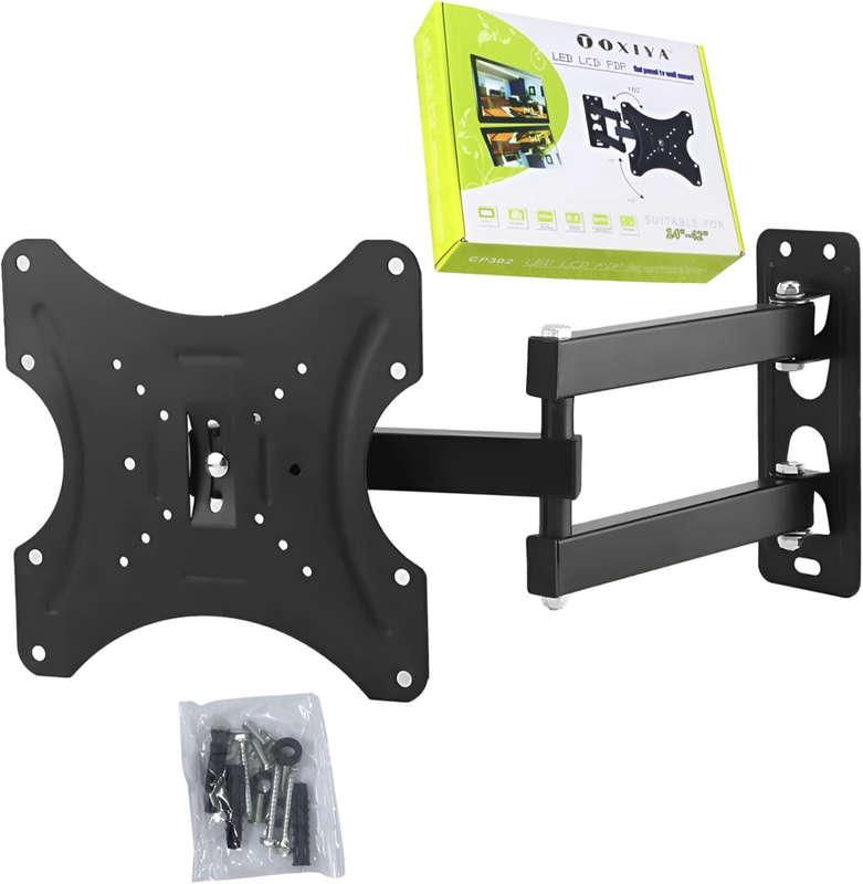 LCD LED TV Wall Mount Bracket, can tilt up and down 15 degrees, swivel 90 degrees, easy
