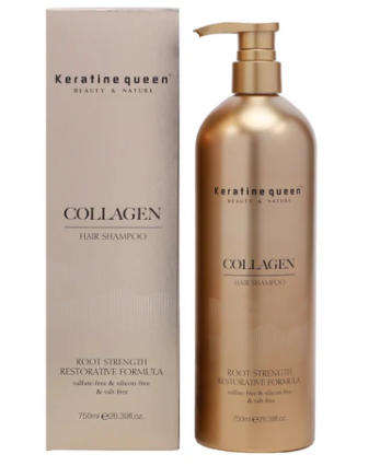 Keratine Queen Sulfate Free Moisturizing Collagen Brazilian Gold Shampoo
