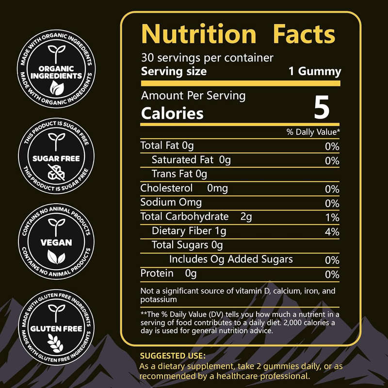 Natural Himalayan  Gummies, Organic Natural Gummies for Men & Women, Supports Nature