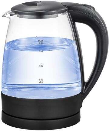 Kettl Plastic-Free Glass Beverage Maker  (1.8 L, Clear, Black)