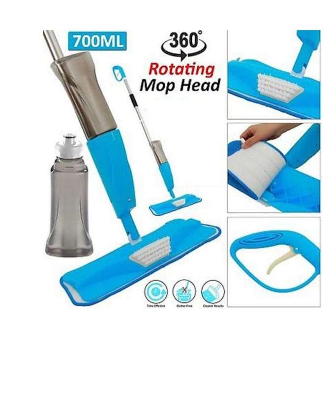 Spray Mop with Brush Cleaner Water Spraying Floor Cleaner For All Surfaces