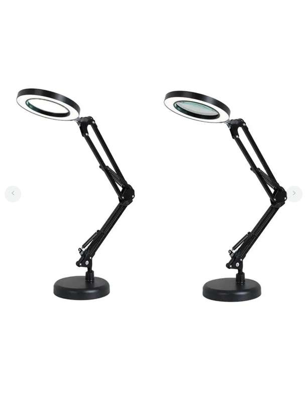 Magnifying Glass LED Lamp - with Desk Clip