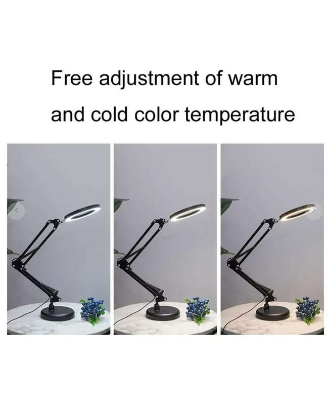 Magnifying Glass LED Lamp - with Desk Clip
