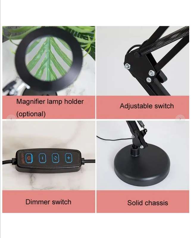 Magnifying Glass LED Lamp - with Desk Clip