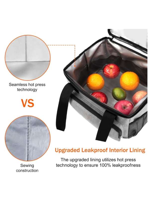 15L Lunch Cooler Bag Insulated Lunch Bag For Work Office Picnic Leakproof