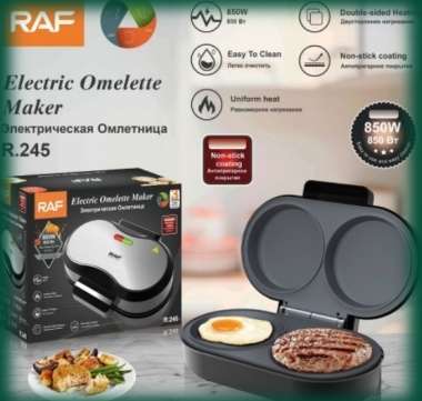 Non-Stick Egg Cooker, Electric Multicooker Omelet Machine, Twin Hot Plate For Eggs, Pancakes