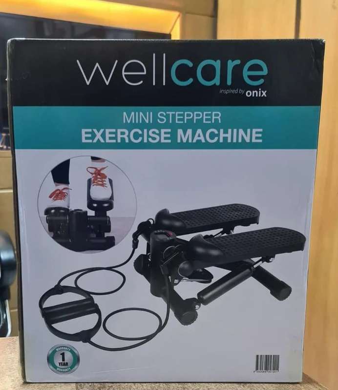 Mini Fitness Stepper with LCD Display and Resistance Bands for Home Fitness