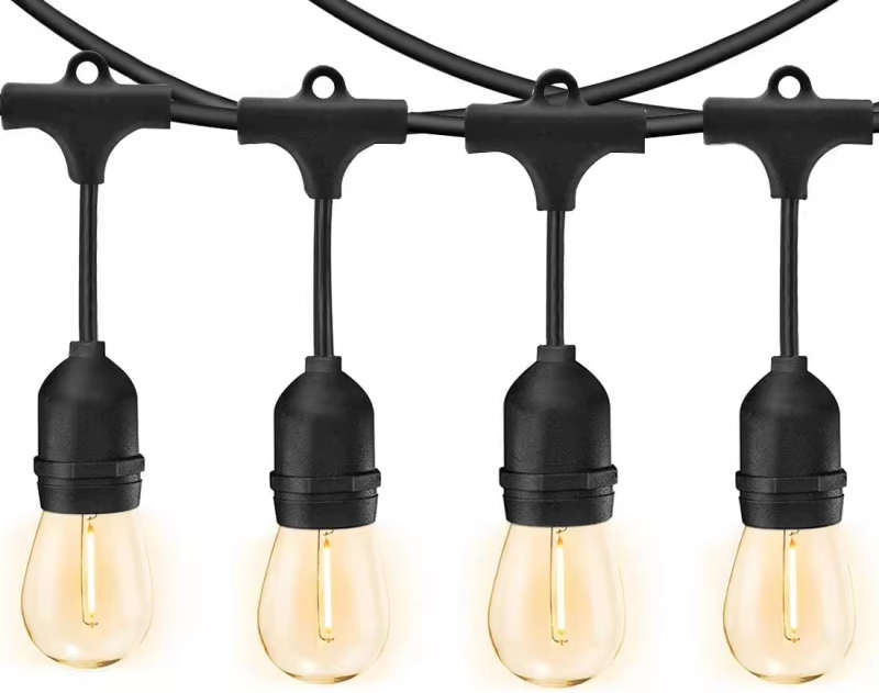 15M 15Bulbs Lighting Outdoor LED Festoon Vintage Blub String Lights
