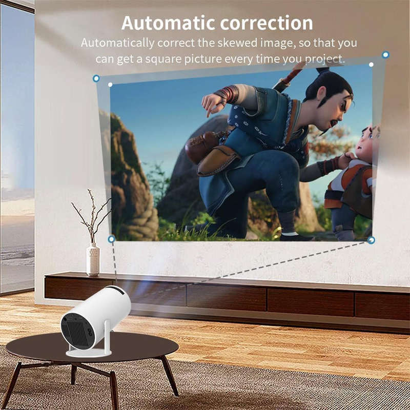 Smart WIFI/Bluetooth LED Projector with Exceptional Display & 180 Rotation