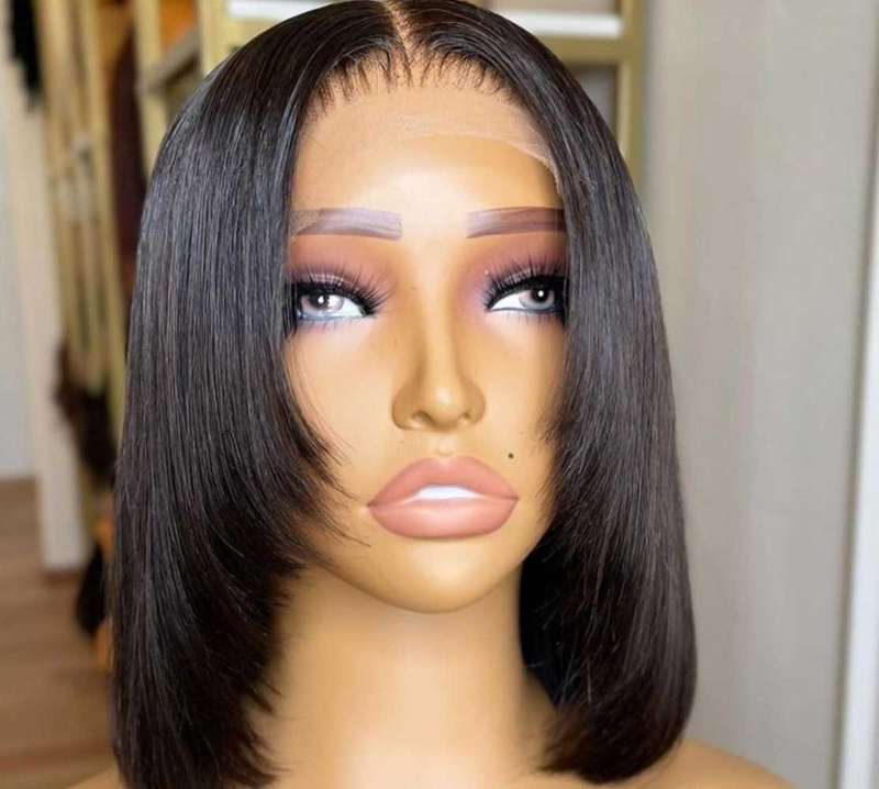 Glueless Brazilian Full Frontal Bob Wig 10inch