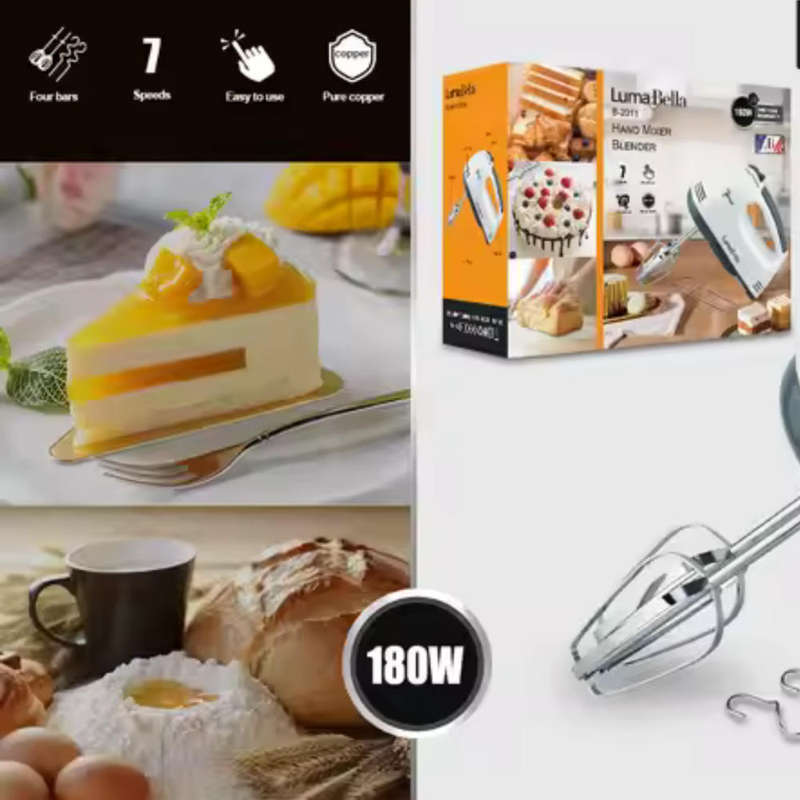 B-2011-LumaBella 7-Speed Hand Mixer Blender - 180W
