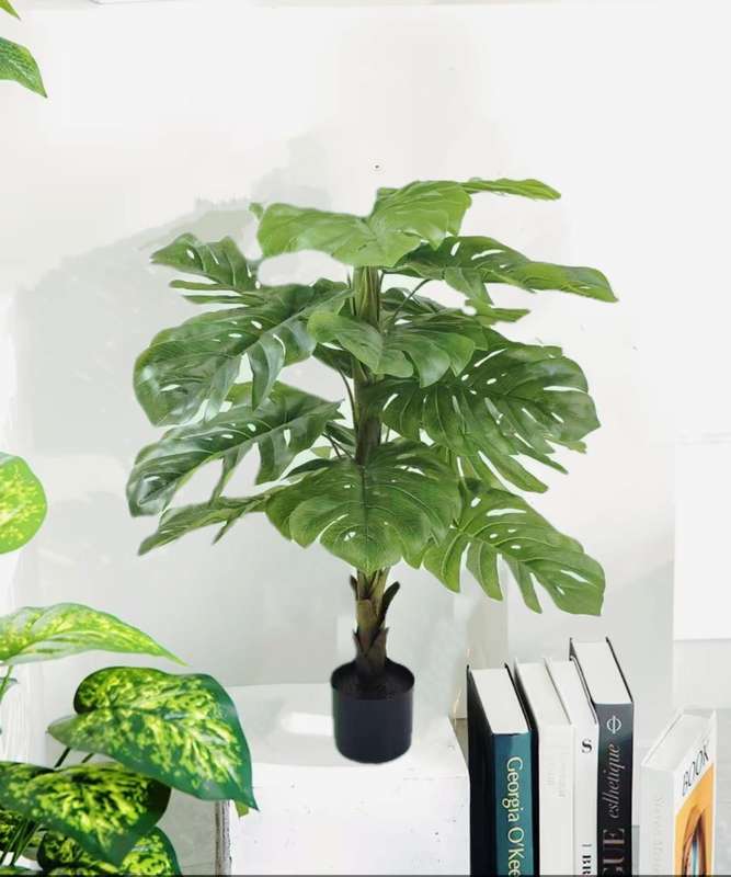 Artificial Monstra Pot Plant - 120cm Indoor And Outdoor Decorate And Style with plant