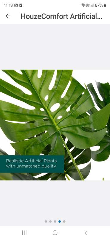Artificial Monstra Pot Plant - 120cm Indoor And Outdoor Decorate And Style with plant
