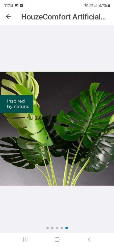 Artificial Monstra Pot Plant - 120cm Indoor And Outdoor Decorate And Style with plant
