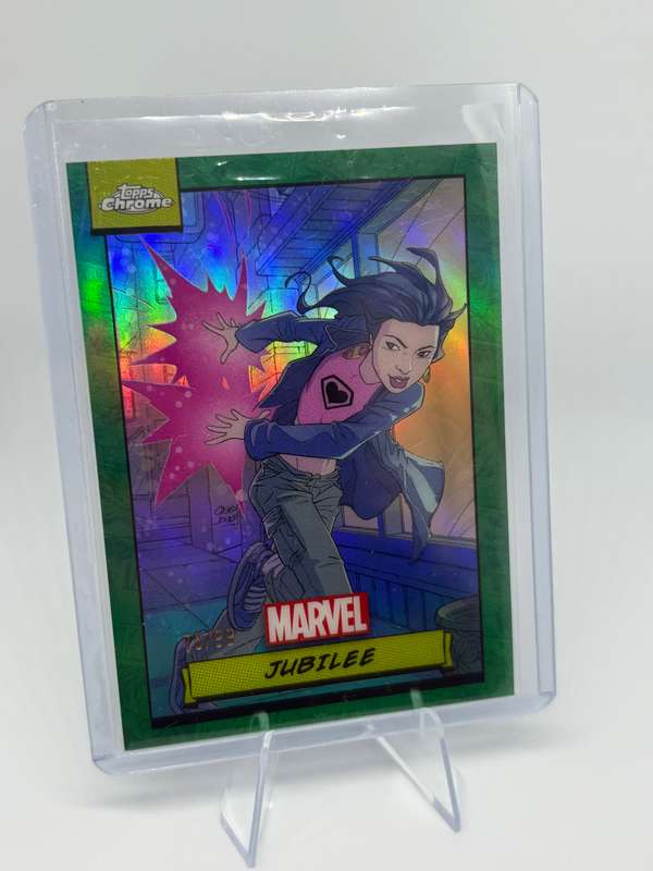 2024 Topps Chrome Marvel - Jubilee Green Refractor 75/99 #46