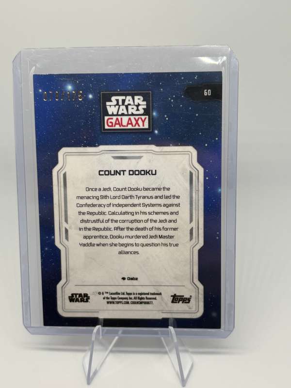 2024 Topps Chrome Star Wars Galaxy - Count Dooku Aqua Refractor 78/175 #60