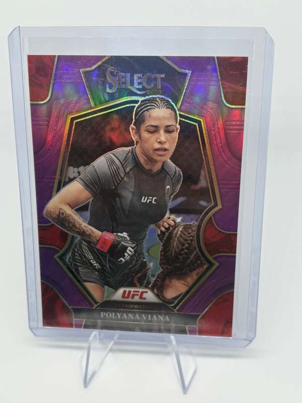 2023 Panini Select UFC - Polyana Viana Rookie 86/99 Purple Prizm #169