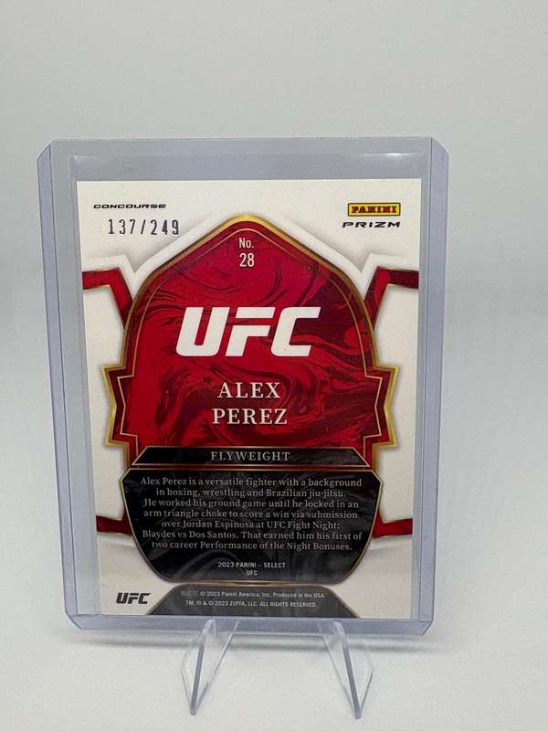 2023 Panini Select UFC - Alex Perez Light Blue Prizm 137/249 #28