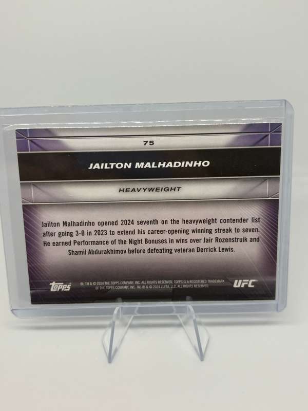 2024 Topps UFC Knockout - Jailton Malhadinho 67/125 #75